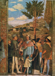 Die Rückkehr der Kardinals Gonzaga (1450) von Andrea Mantegna